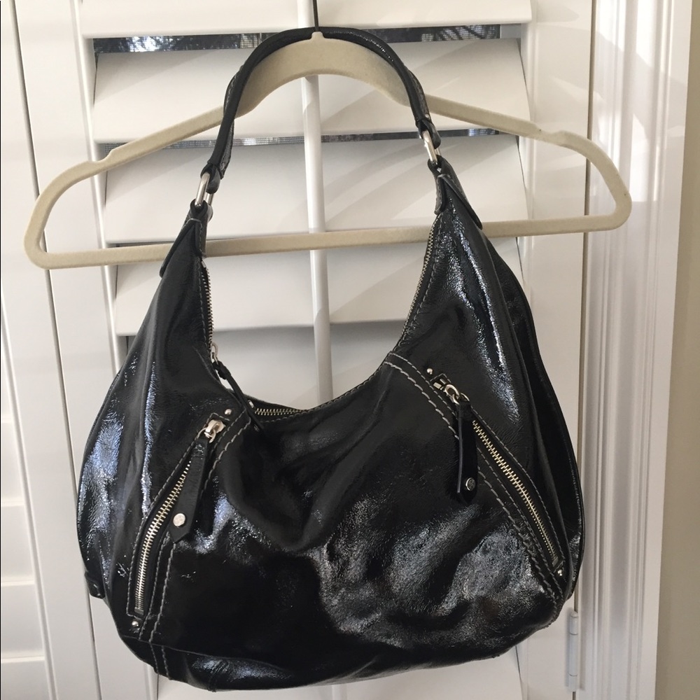 Cole Haan patent leather hobo purse